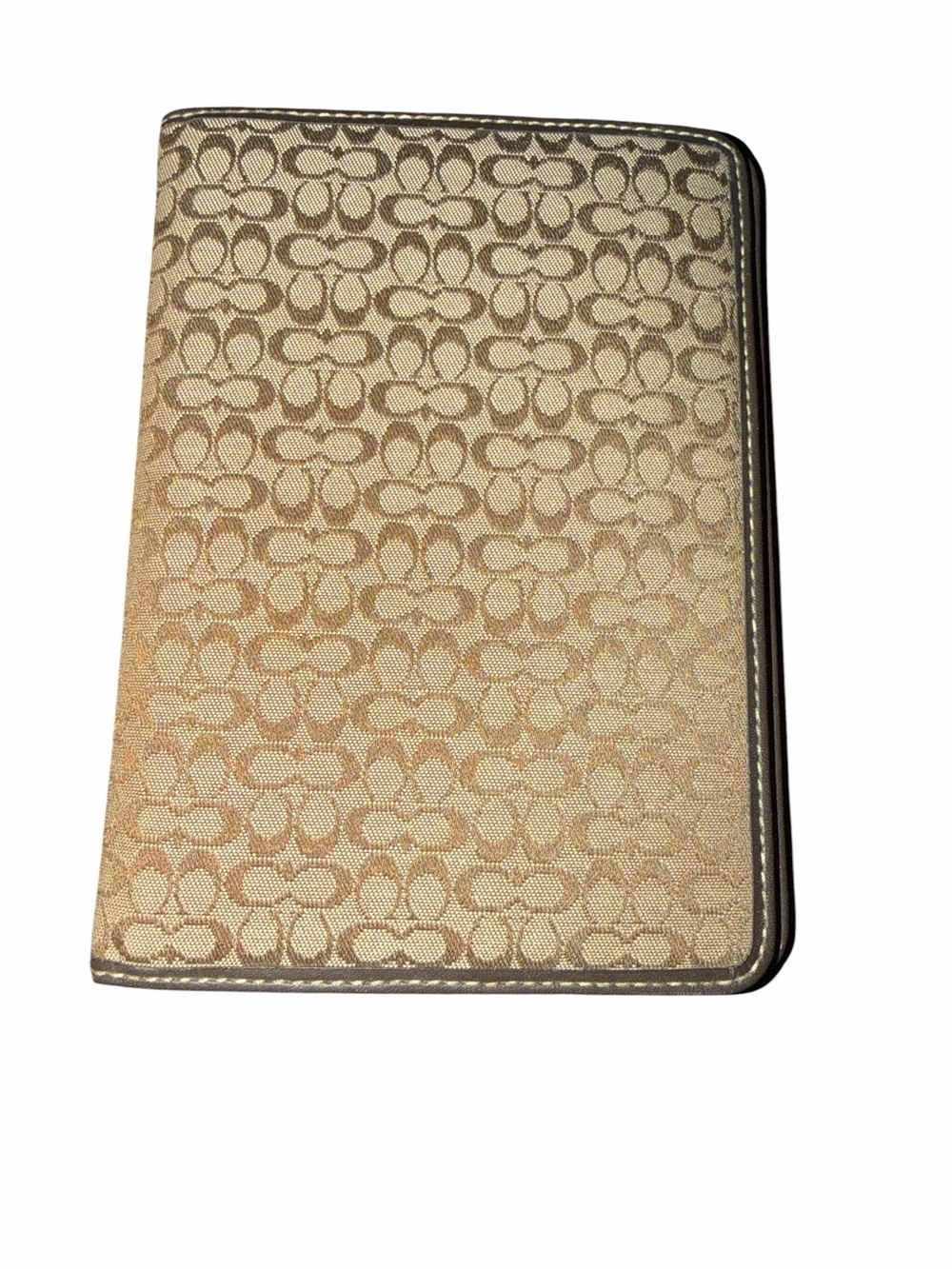 Y2K Coach Beige Signature Jacquard multipage card/picture organizer